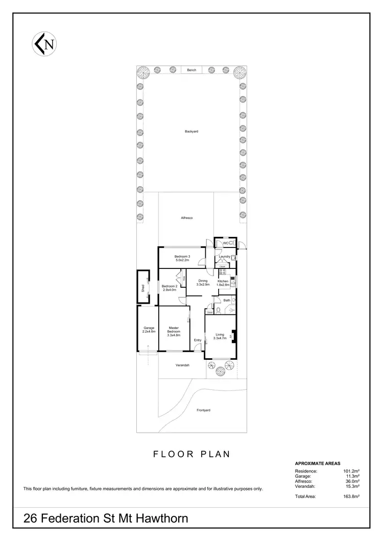 Floorplan of Homely house listing, 26 Federation Street, Mount Hawthorn WA 6016