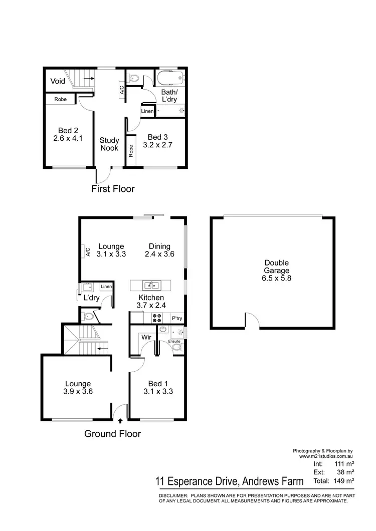 Floorplan of Homely house listing, 11 Esperance Drive, Andrews Farm SA 5114