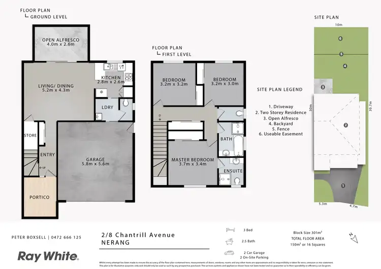 Floorplan of Homely semi-detached listing, 2/8 Chantrill Avenue, Nerang QLD 4211