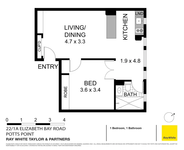 Floorplan of Homely apartment listing, 22/1A Elizabeth Bay Road, Elizabeth Bay NSW 2011