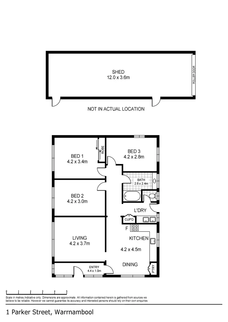 Floorplan of Homely house listing, 1 Parker Street, Warrnambool VIC 3280