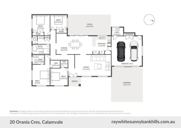 Floorplan of Homely house listing, 20 Orania Crescent, Calamvale QLD 4116