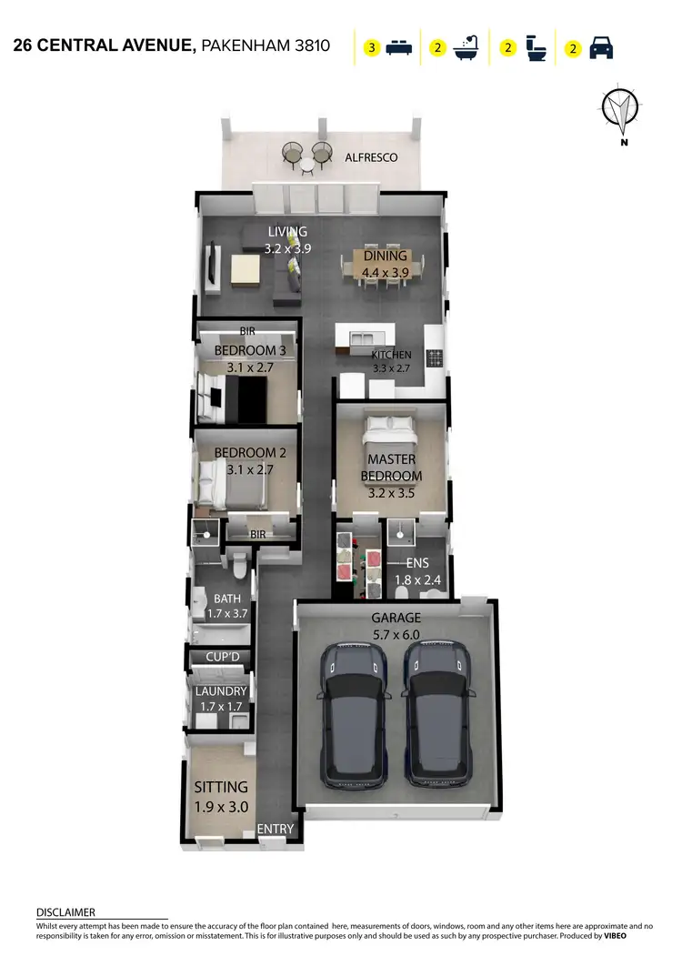 Floorplan of Homely house listing, 26 Central Avenue, Pakenham VIC 3810