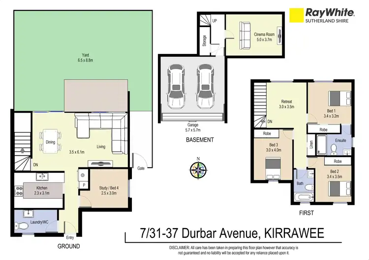 Floorplan of Homely townhouse listing, 7/31-37 Durbar Avenue, Kirrawee NSW 2232