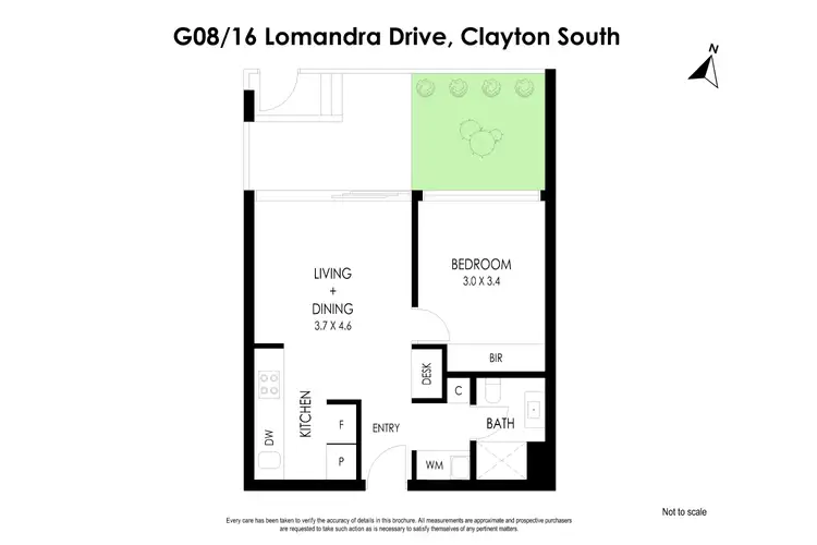 Floorplan of Homely apartment listing, G08/16 Lomandra Drive, Clayton South VIC 3169