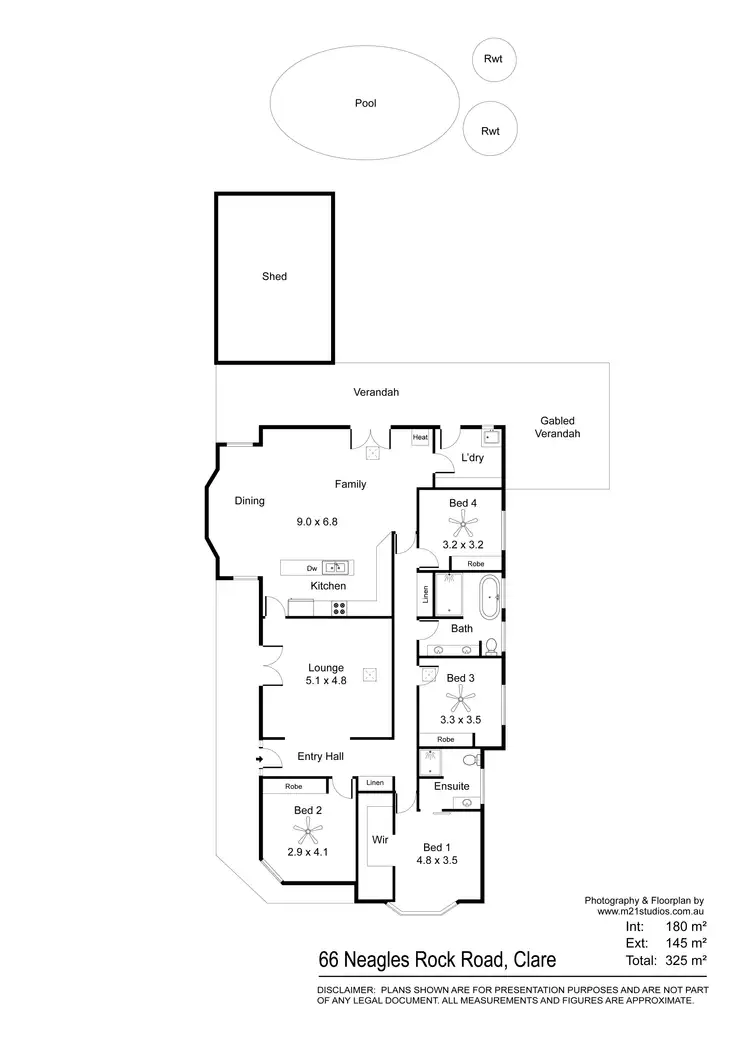 Floorplan of Homely house listing, 66 Neagles Rock Road, Clare SA 5453