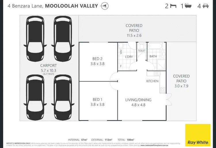 Floorplan of Homely house listing, 4 Benzara Lane, Mooloolah Valley QLD 4553