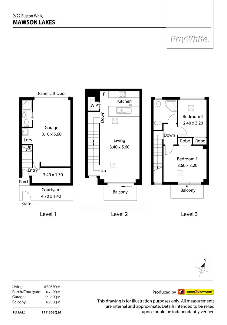 Floorplan of Homely house listing, 2/22 Euston Walk, Mawson Lakes SA 5095
