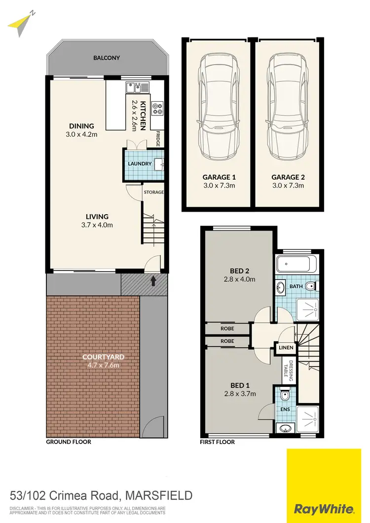 Floorplan of Homely townhouse listing, 53/102-104 Crimea Road, Marsfield NSW 2122