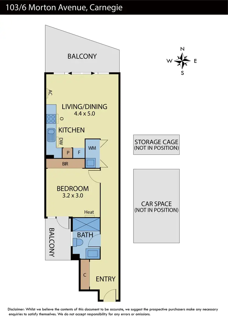 Floorplan of Homely apartment listing, 103/6 Morton Avenue,, Carnegie VIC 3163