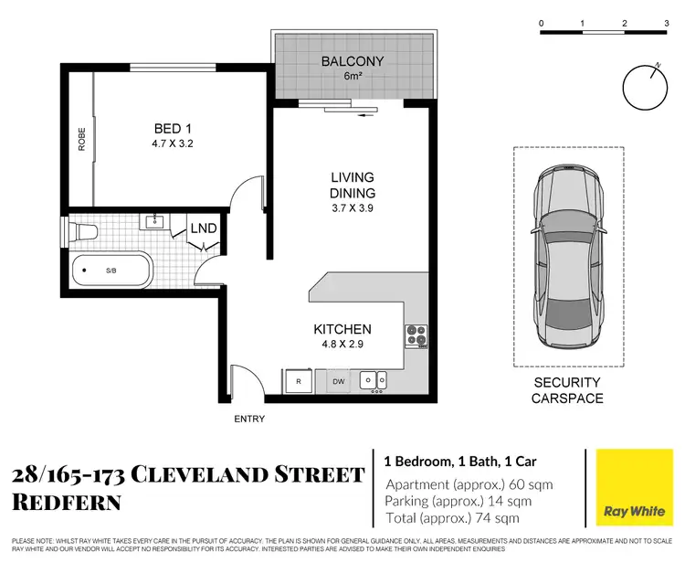Floorplan of Homely apartment listing, 28/165-173 Cleveland Street, Redfern NSW 2016