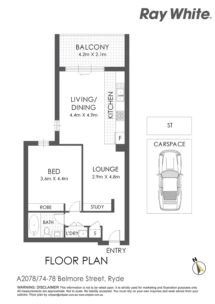 Floorplan of Homely apartment listing, 2078/78A Belmore Street, Ryde NSW 2112