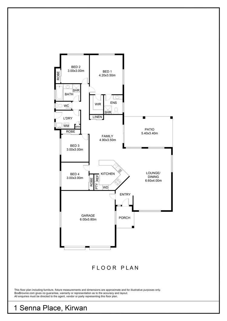 Floorplan of Homely house listing, 1 Senna Place, Kirwan QLD 4817