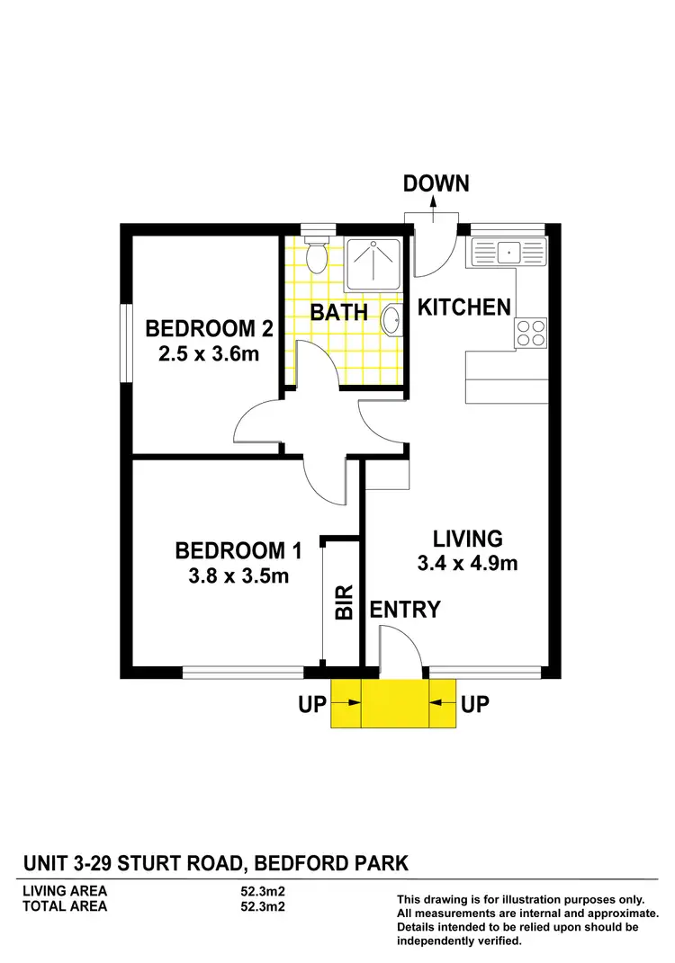Floorplan of Homely unit listing, 3/29 Sturt Road, Bedford Park SA 5042