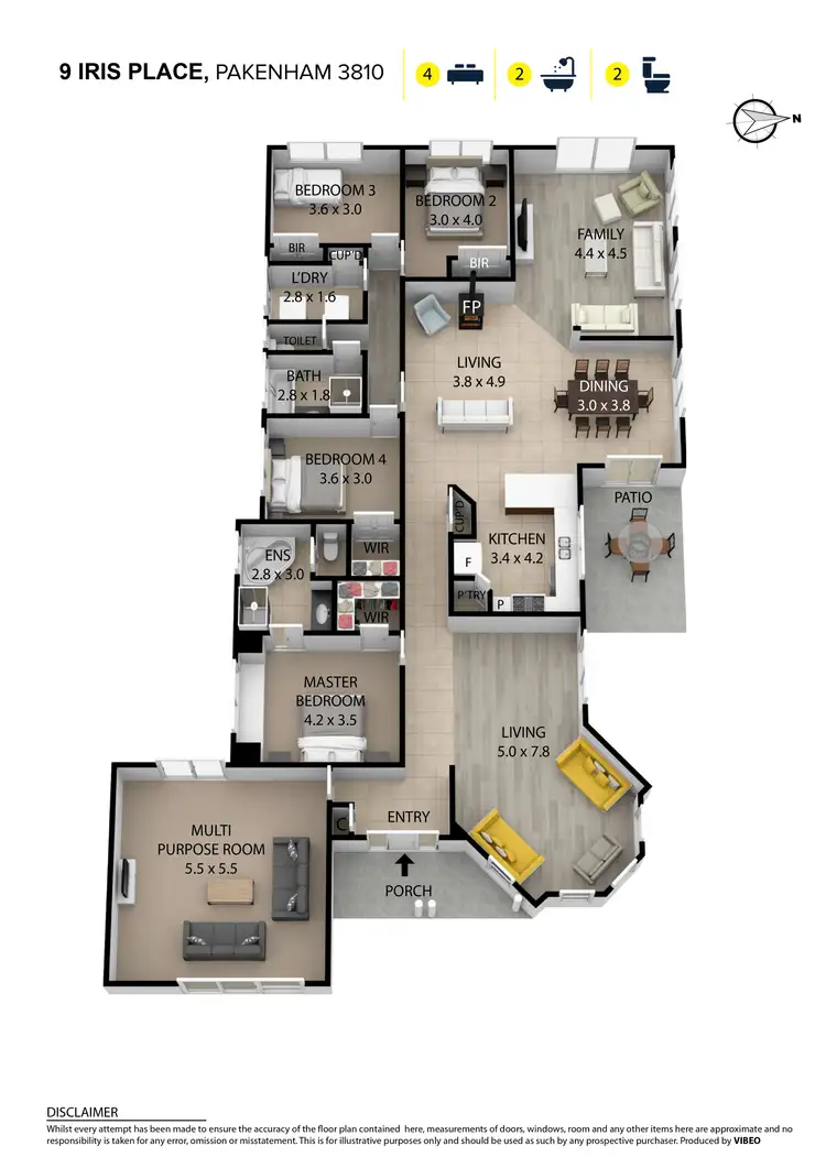 Floorplan of Homely house listing, 9 Iris Place, Pakenham VIC 3810