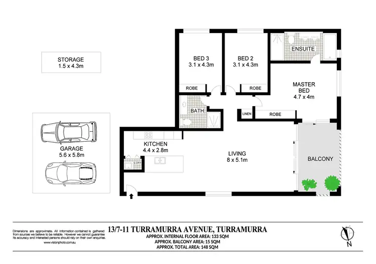 Floorplan of Homely apartment listing, 13/7-11 Turramurra Avenue, Turramurra NSW 2074