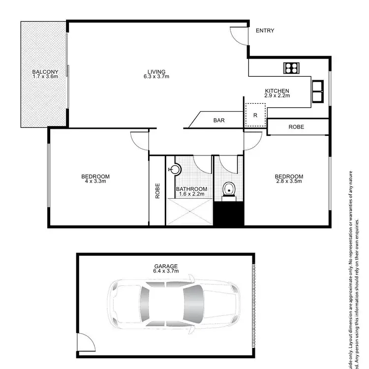 Floorplan of Homely apartment listing, 5/530 Lower Bowen Terrace, New Farm QLD 4005