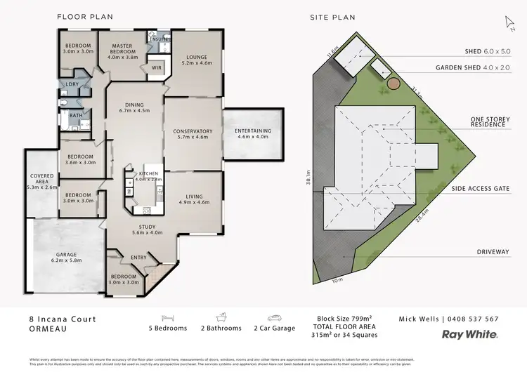 Floorplan of Homely house listing, 8 Incana Court, Ormeau QLD 4208
