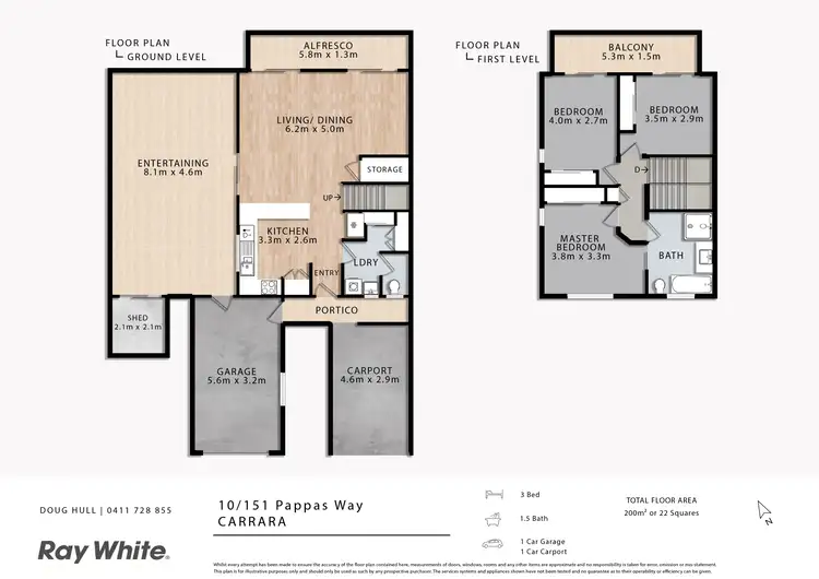 Floorplan of Homely townhouse listing, 10/151 Pappas Way, Carrara QLD 4211