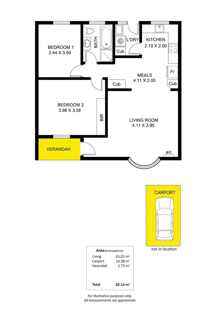 Floorplan of Homely unit listing, 3/16 Canterbury Avenue, Trinity Gardens SA 5068