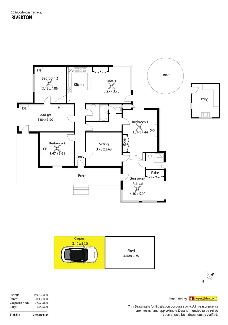 Floorplan of Homely house listing, 20 Moorhouse Terrace, Riverton SA 5412