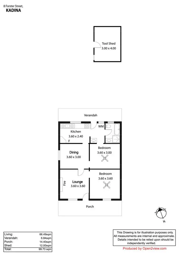 Floorplan of Homely house listing, 8 Forster Street, Kadina SA 5554