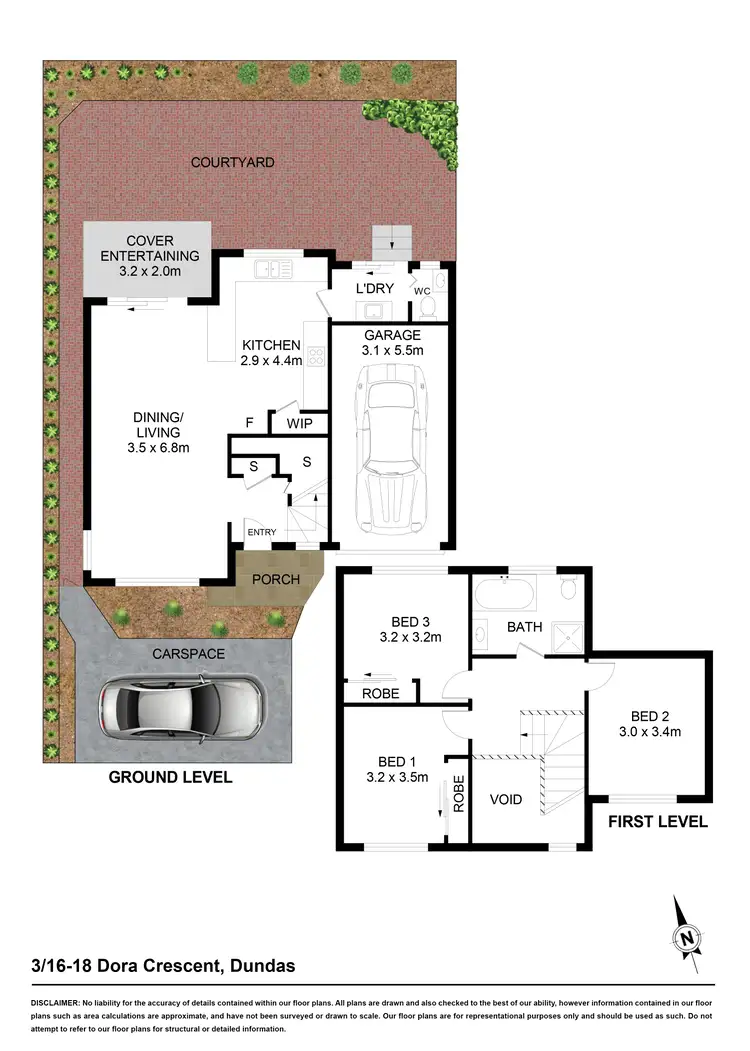 Floorplan of Homely townhouse listing, 3/16-18 Dora Crescent, Dundas NSW 2117
