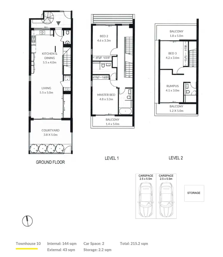 Floorplan of Homely townhouse listing, 10/15-17 College Crescent, St Ives NSW 2075