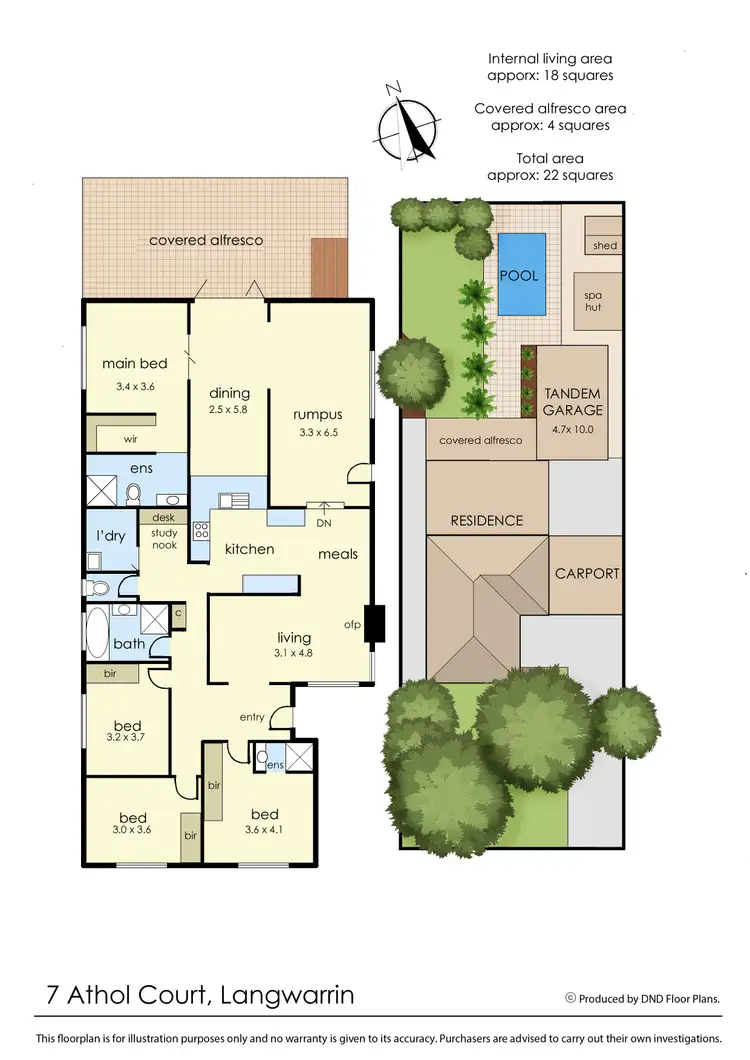 Floorplan of Homely house listing, 7 Athol Court, Langwarrin VIC 3910