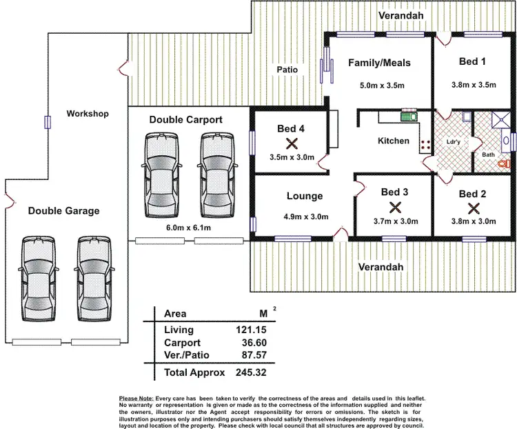 Floorplan of Homely house listing, 3-5 Jack Heath Street, Kadina SA 5554
