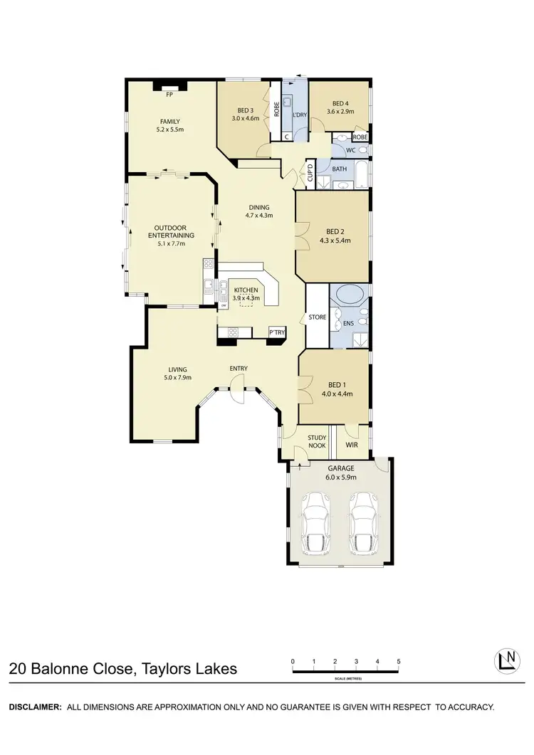 Floorplan of Homely house listing, 20 Balonne Close, Taylors Lakes VIC 3038