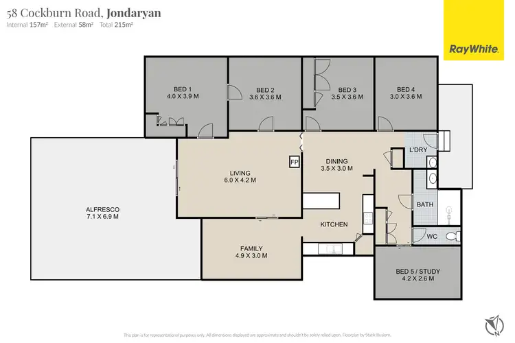 Floorplan of Homely rural property listing, 58 Cockburn Road, Jondaryan QLD 4403