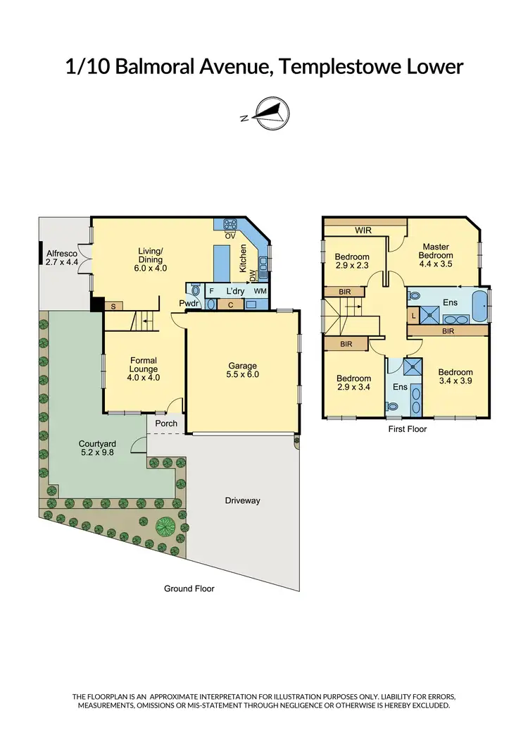 Floorplan of Homely townhouse listing, 1/10 Balmoral Avenue, Templestowe Lower VIC 3107