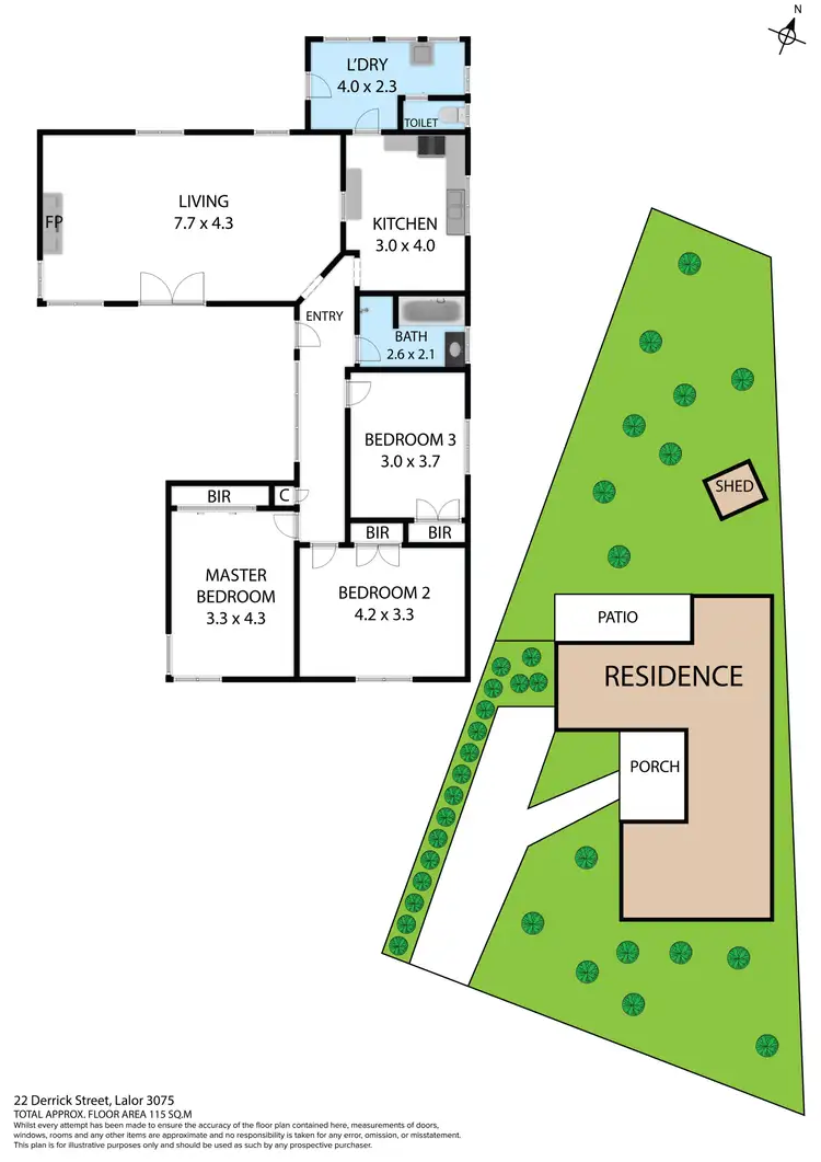 Floorplan of Homely house listing, 22 Derrick Street, Lalor VIC 3075