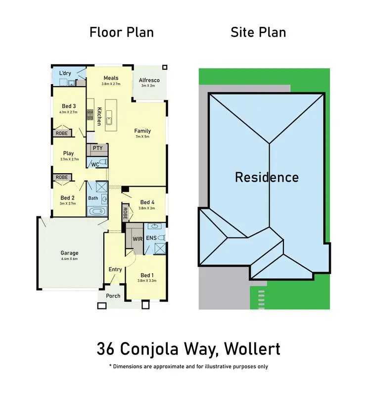 Floorplan of Homely house listing, 36 Conjola Way, Wollert VIC 3750