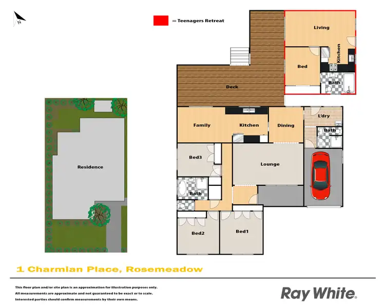 Floorplan of Homely house listing, 1 Charmian Place, Rosemeadow NSW 2560
