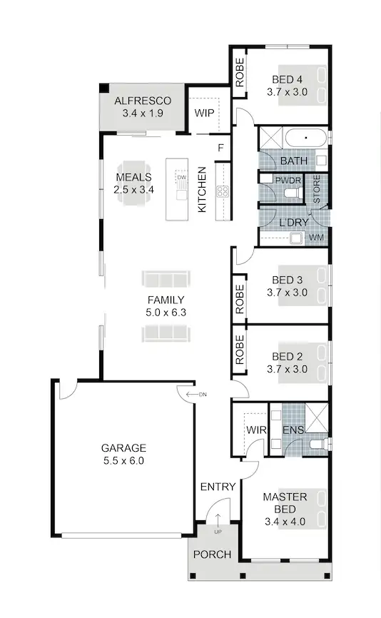 Floorplan of Homely house listing, 7 Ariel Way, Officer VIC 3809