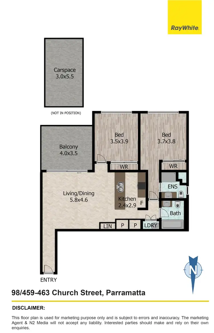 Floorplan of Homely apartment listing, 98/459-463 Church Street, Parramatta NSW 2150