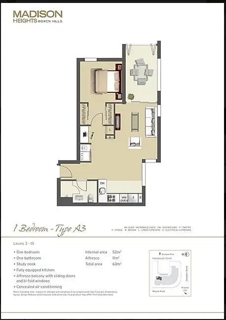 Floorplan of Homely apartment listing, 1910/35 Campbell Street, Bowen Hills QLD 4006
