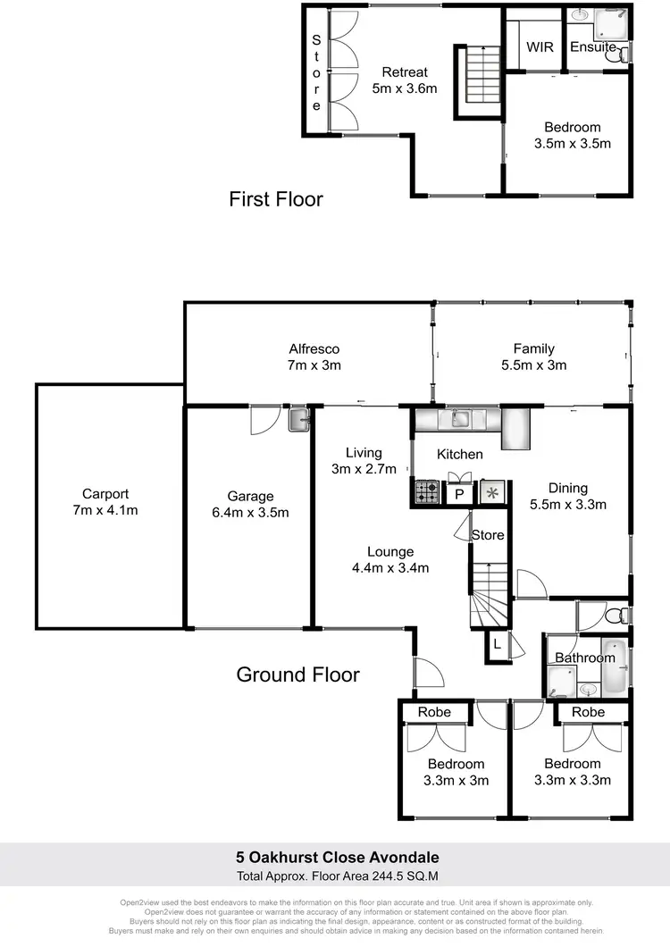 Floorplan of Homely house listing, 5 Oakhurst Close, Avondale NSW 2530