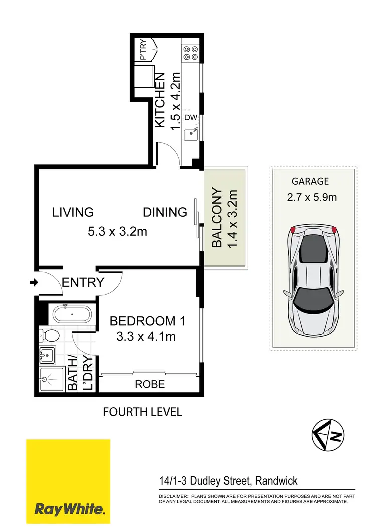 Floorplan of Homely apartment listing, 14/1-3 Dudley Street, Randwick NSW 2031