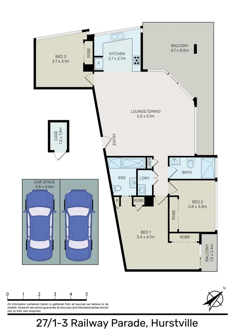Floorplan of Homely apartment listing, 27/1-3 Railway Parade, Hurstville NSW 2220