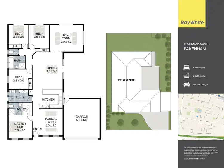 Floorplan of Homely house listing, 14 Sheoak Court, Pakenham VIC 3810