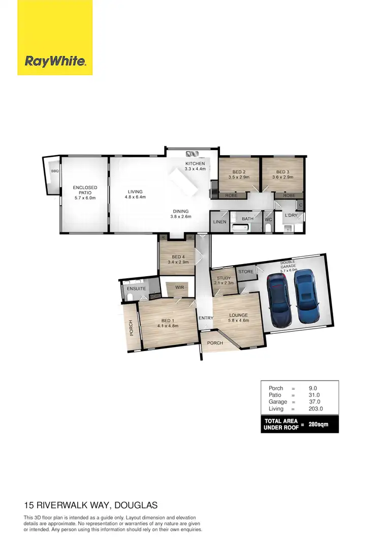 Floorplan of Homely house listing, 15 Riverwalk Way, Douglas QLD 4814
