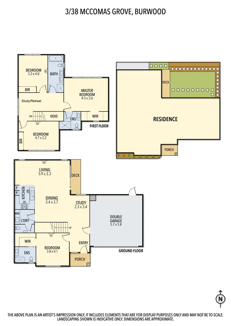Floorplan of Homely townhouse listing, 3/38 McComas Grove, Burwood VIC 3125