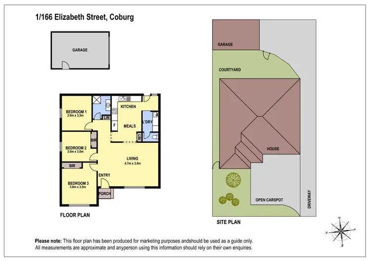 Floorplan of Homely unit listing, 1/166 Elizabeth Street, Coburg North VIC 3058