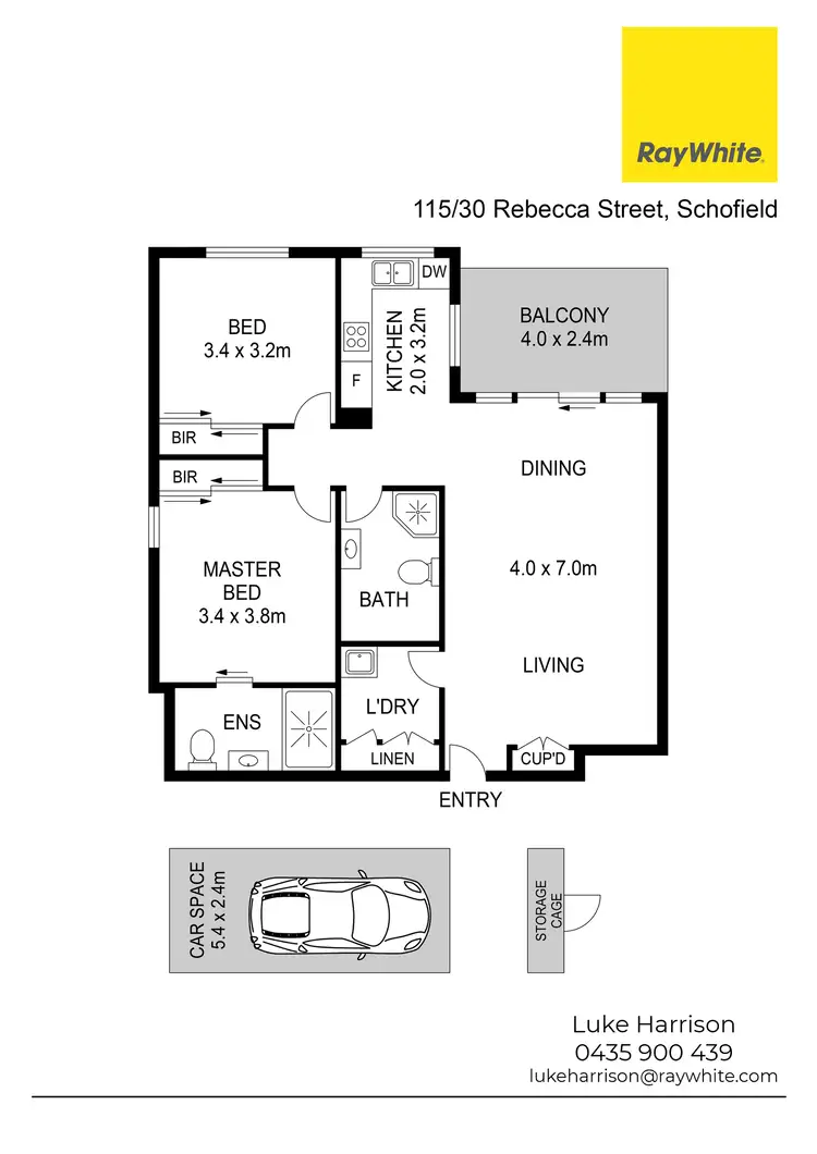 Floorplan of Homely apartment listing, 115/30 Rebecca Street, Schofields NSW 2762