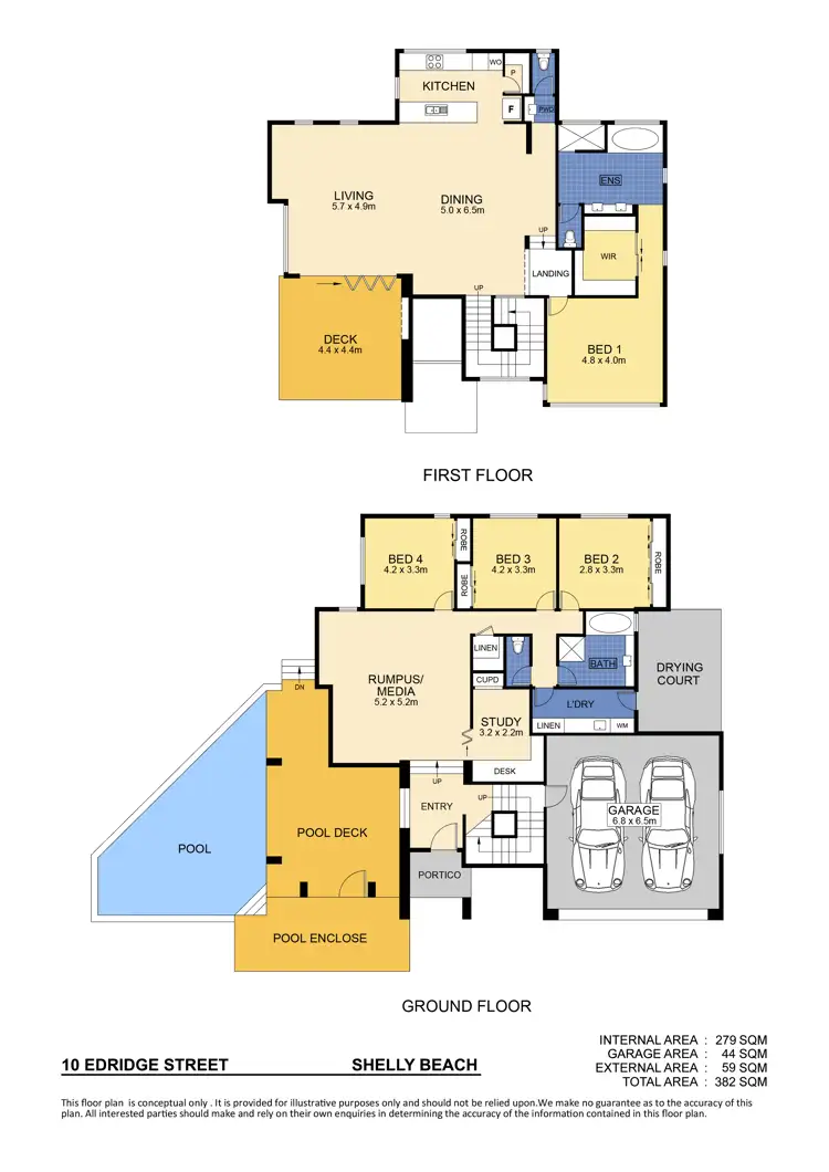 Floorplan of Homely house listing, 10 Edridge Street, Shelly Beach QLD 4551