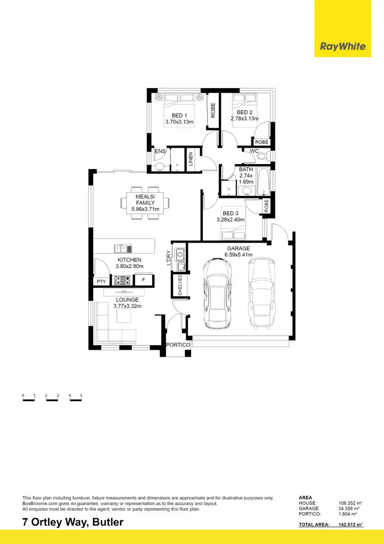 Floorplan of Homely house listing, 7 Ortley Way, Butler WA 6036