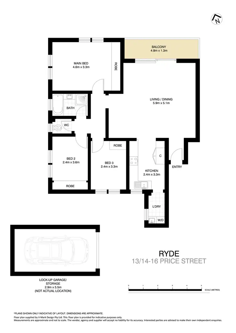 Floorplan of Homely apartment listing, 13/14-16 Price Street, Ryde NSW 2112